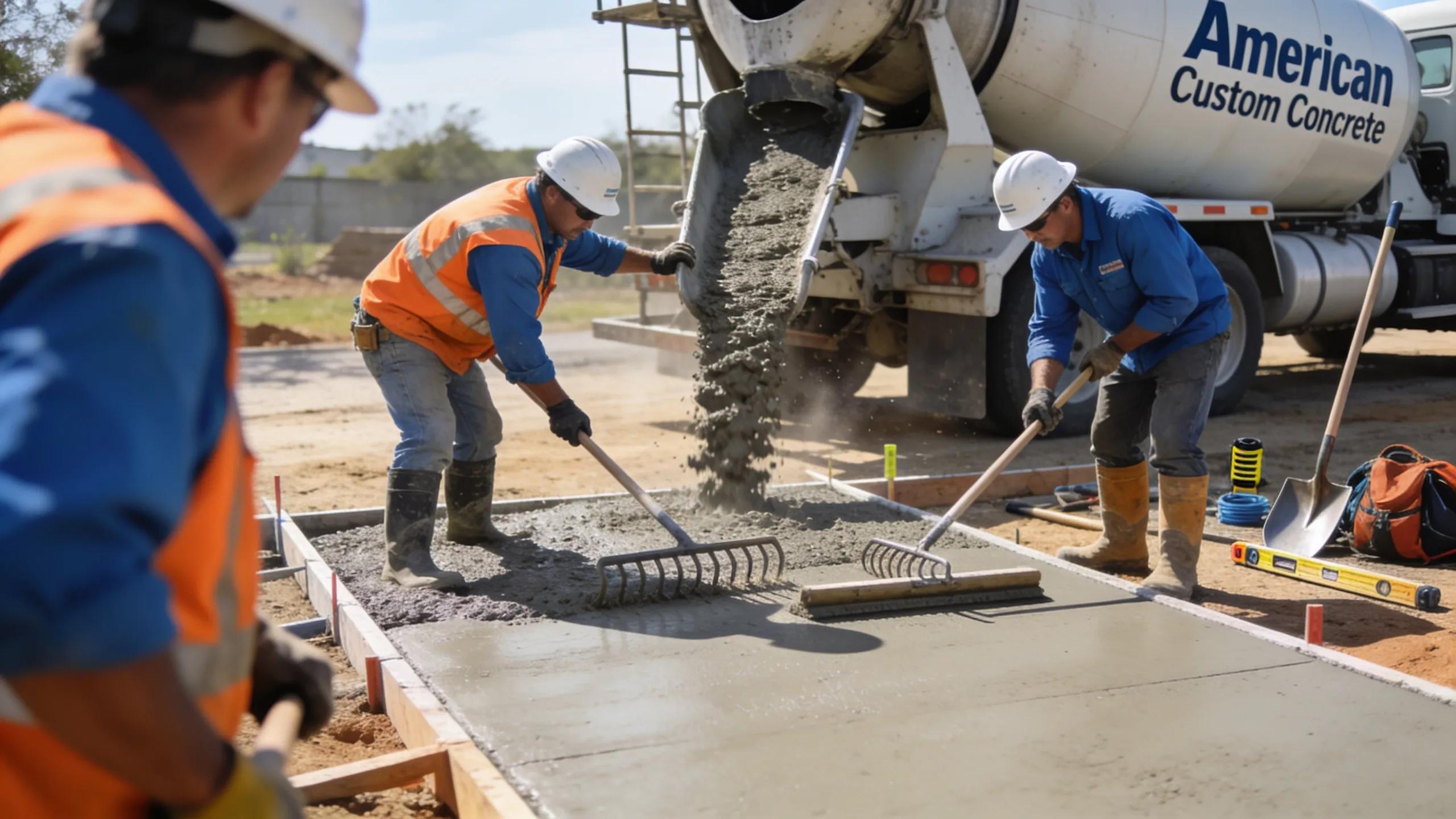 Professional installation process of concrete driveway