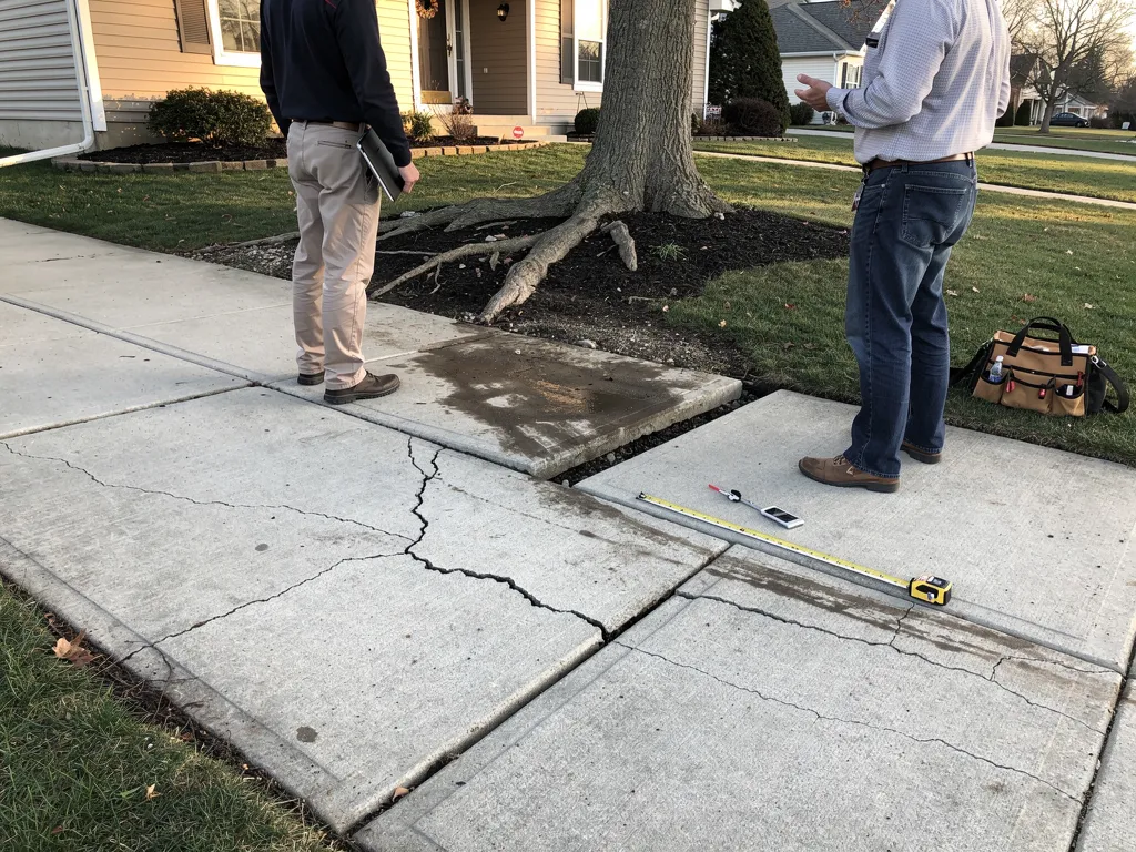 Summary graphic of concrete sidewalk repair and replacement key points