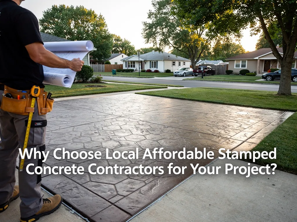 American Custom Concrete crew finishing a residential project