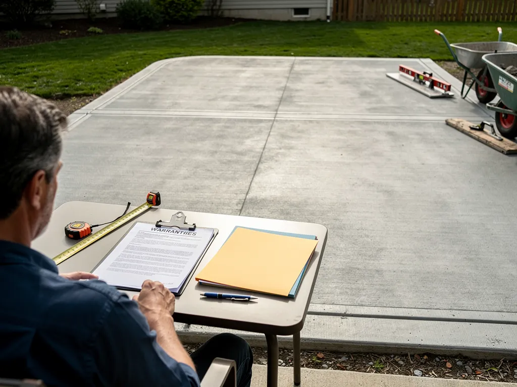 How Can Homeowners Evaluate and Compare Concrete Patio Warranties When Choosing a Contractor