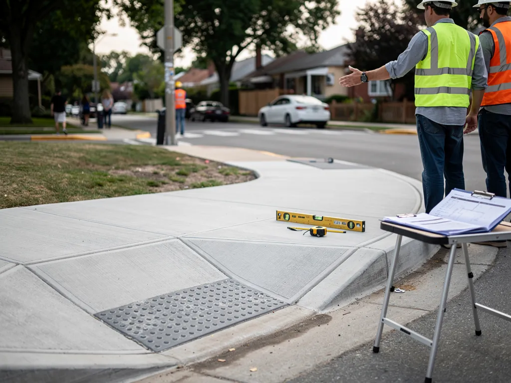 What Are the Key Sidewalk Construction and Compliance Standards