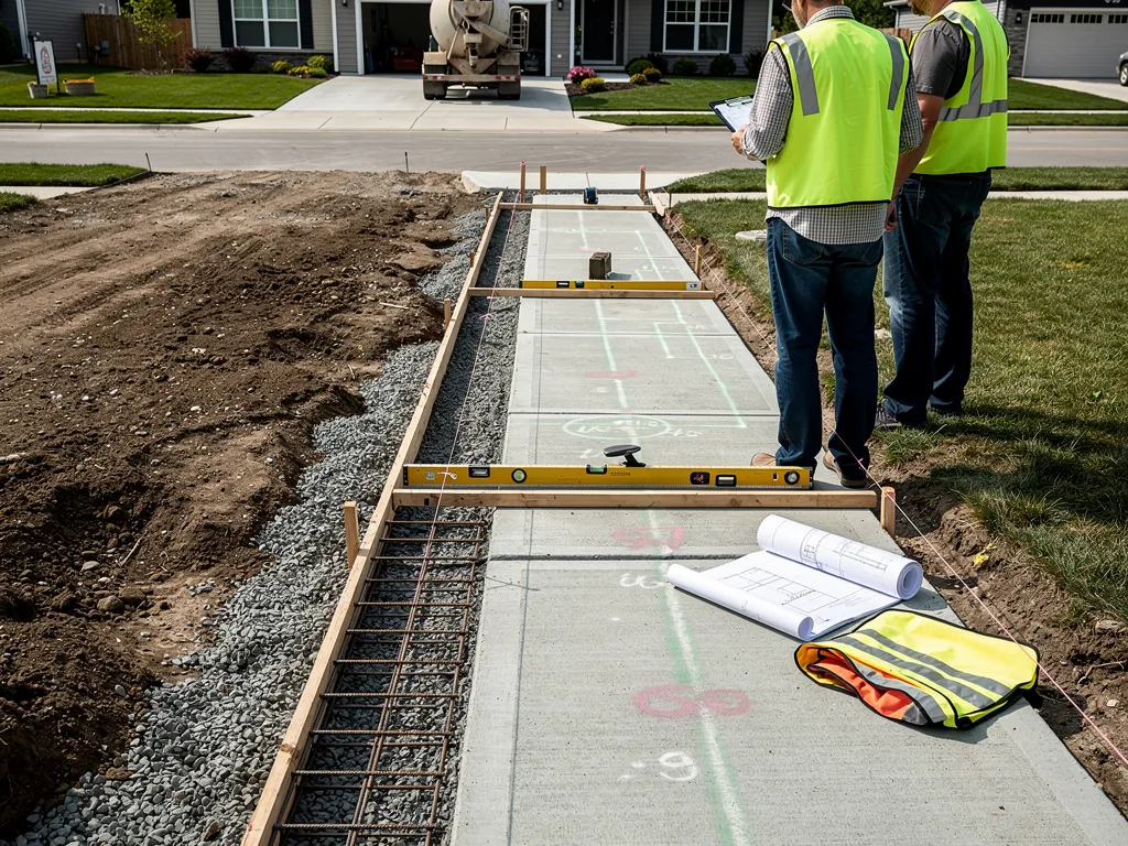 Summary graphic of key facts on concrete sidewalk estimates