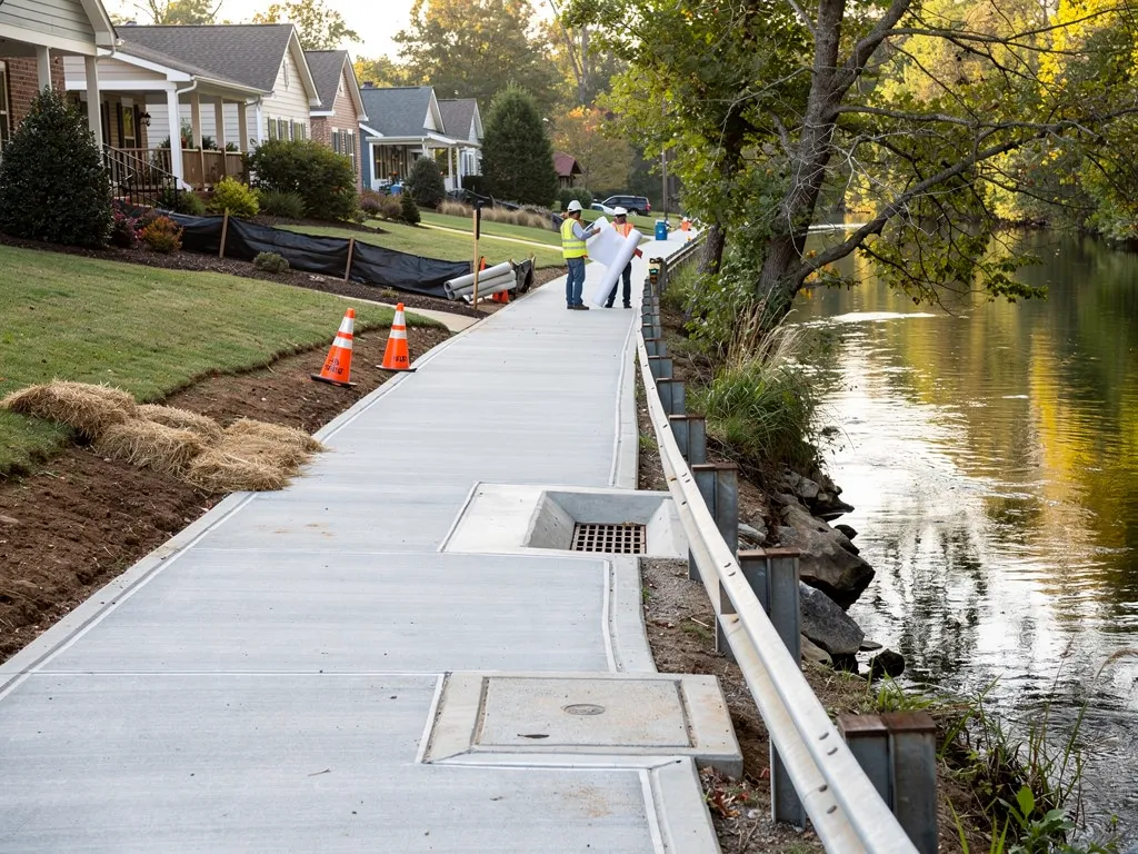 What Environmental Considerations Impact Sidewalk Construction in Fredericksburg