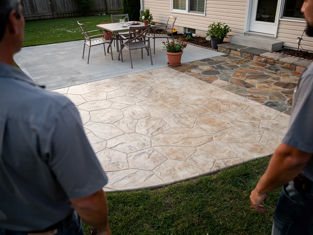 Cost comparison of stamped concrete versus natural stone patio materials