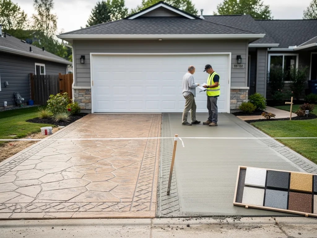 Summary graphic of key concrete driveway buying tips