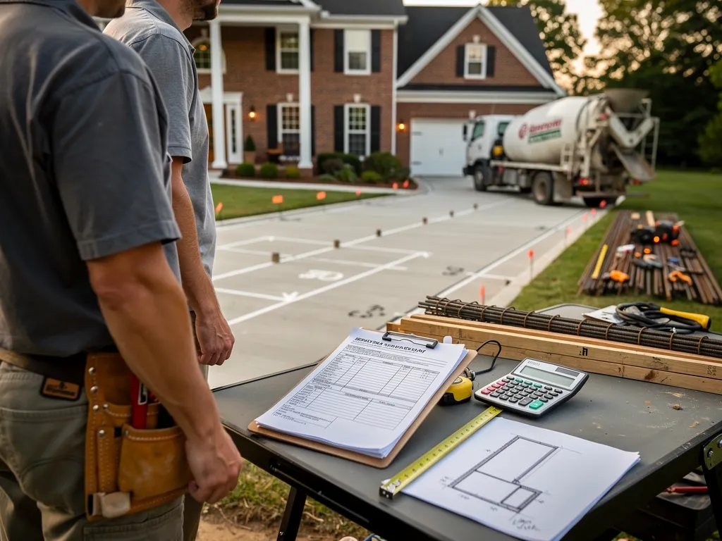 Contractor consultation for a personalized concrete driveway cost quote