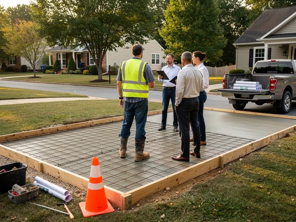 Fredericksburg driveway permit paperwork and City building code reference