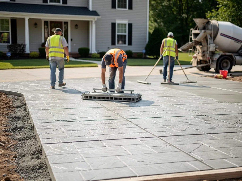 How Is a Stamped Concrete Driveway Installed in Fredericksburg and Stafford