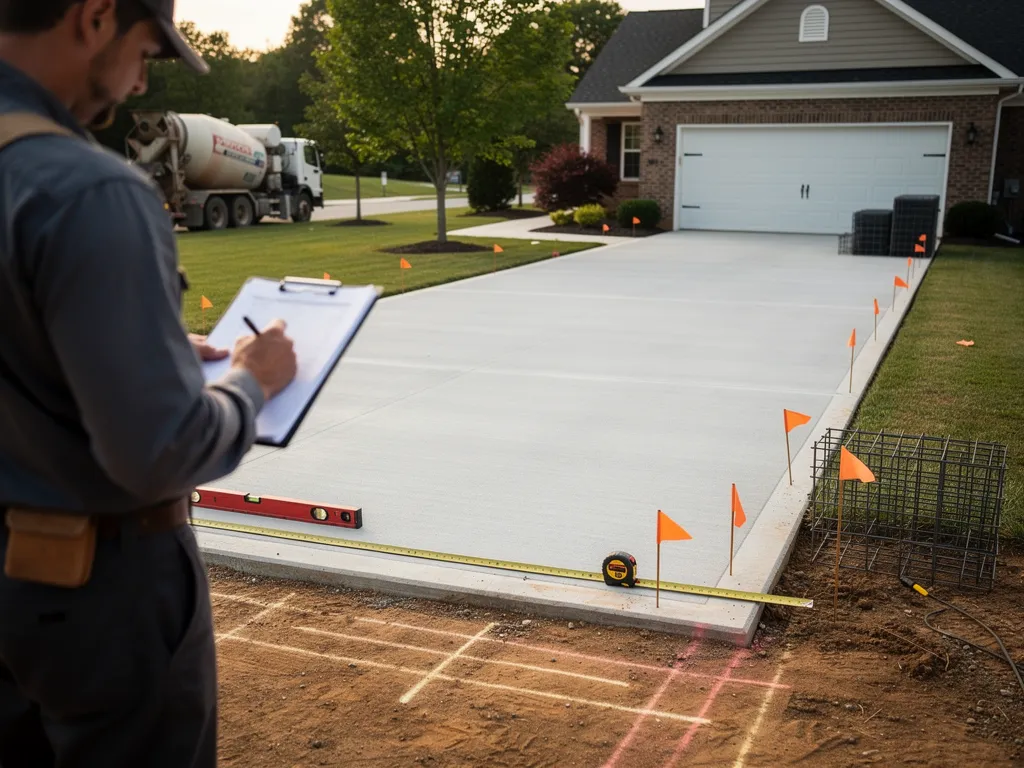Concrete driveway cost per square foot in Fredericksburg and Stafford